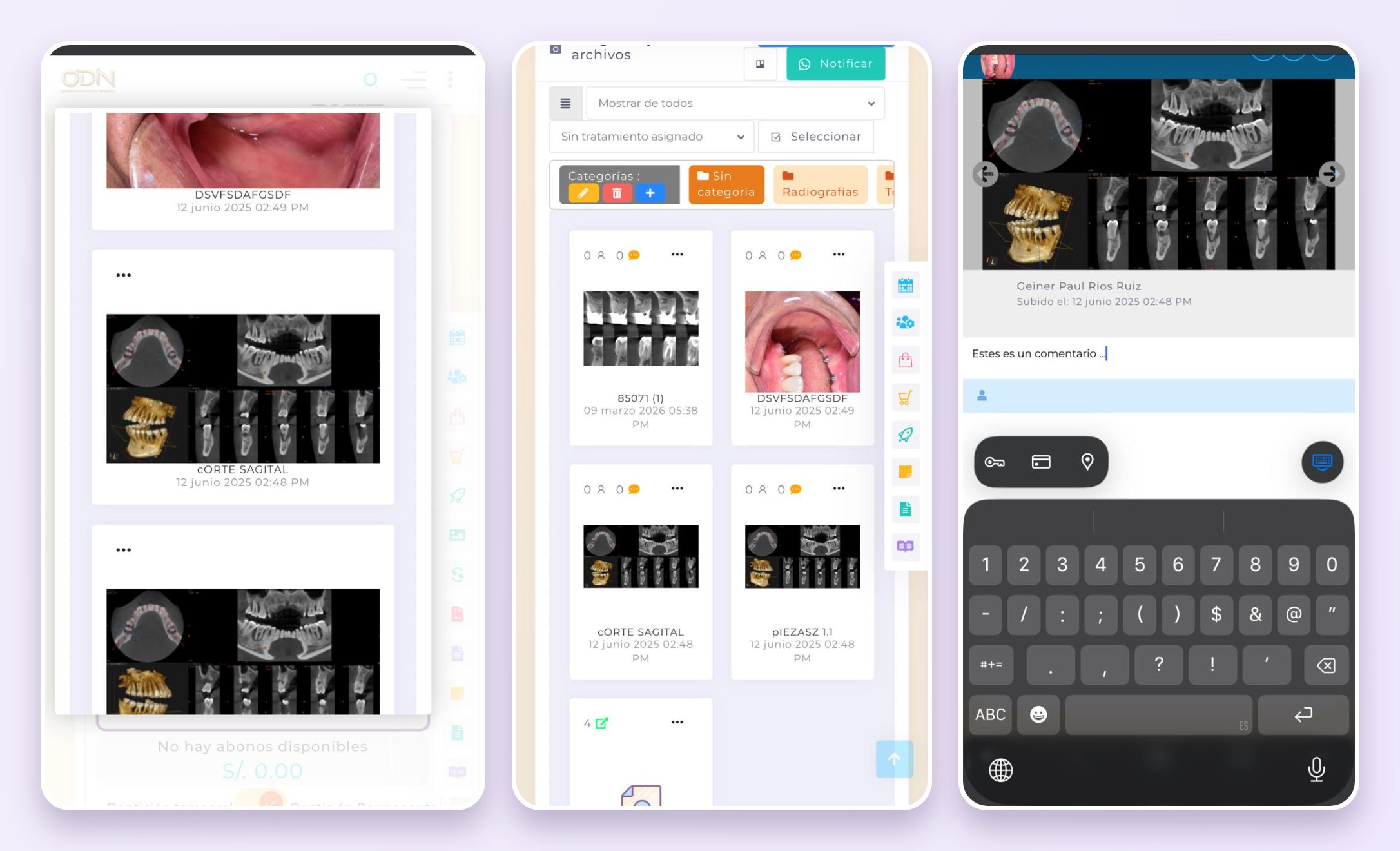 Subida y consulta de archivos clínicos desde computadora y celular en Mezak